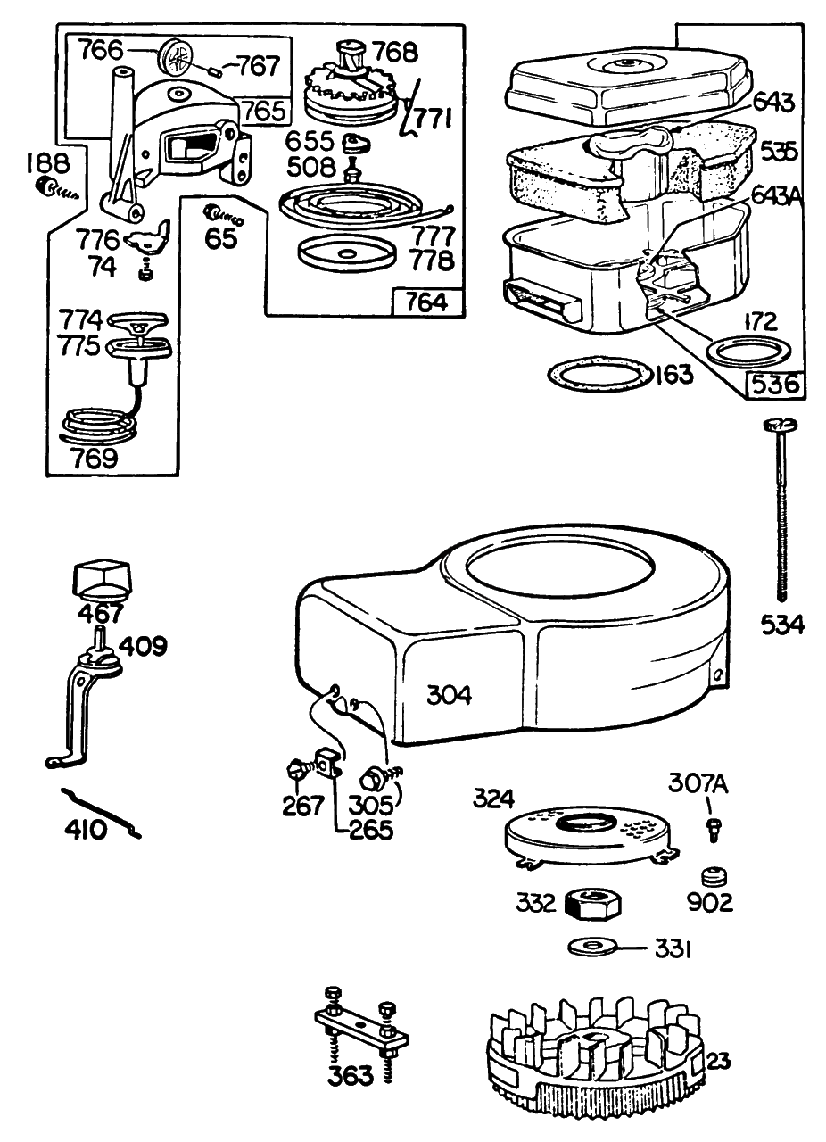 Blower Hsgs,vertical Pull,a/C Diagram and Parts List for 94508-0157-XX  Briggs and Stratton Engine